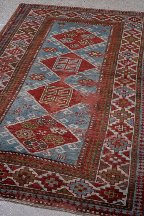 Antique Kazak Area Rug (4' x 6')
